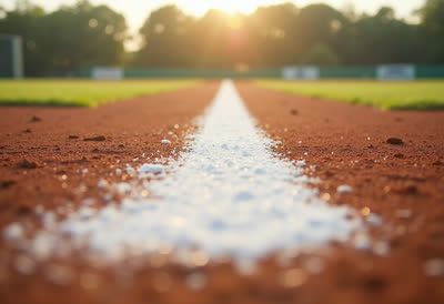 First base line, game day